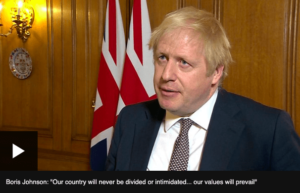 Boris Johnson przemawia po ataku terrorystycznym w Londynie.